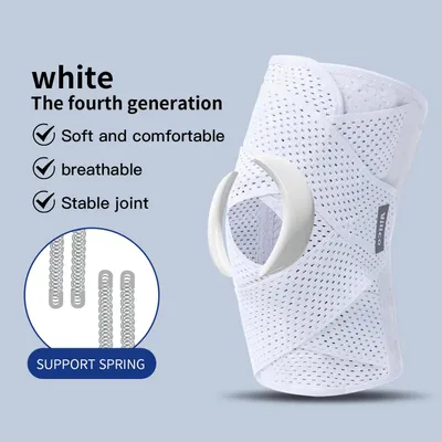 Produktbild von Sport-Kniebandage - AB003 - Für Damen - Nylon - Gestrickt - Dünn - XL - Weiß