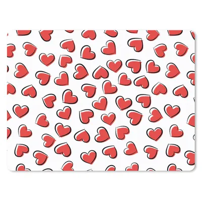 Produktbild von MuchoWow® Mauspad Mousepad Valentinstag - Herz - Muster 23x19 cm - Mousepads - Maus Mat - Pad - Mausunterlage - Schreibtischunterlage - Mauspad