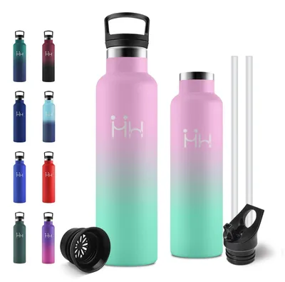 Produktbild von Trinkflasche Sport 750ml, auslaufsicher, BPA-frei, doppelwandig, JAPORIA, grau