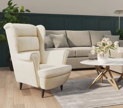 Image de vidaXL Fauteuil blanc crème velours