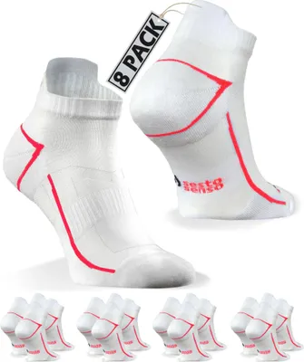 Produktbild von Sesto Senso Sportsocken Quarter Unisex Zum Laufen Rot Größe 35-38 - 8er-Pack
