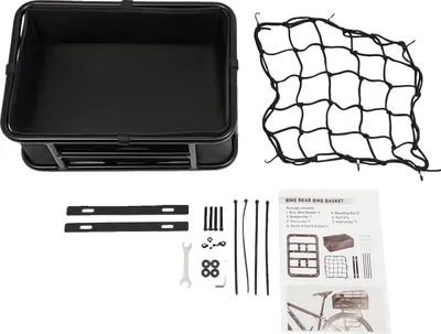 Image de Panier arrière, grande capacité, utilisation polyvalente, couleur noire
