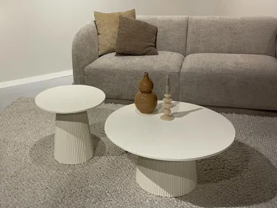 Produktbild von Couchtisch aus Mangoholz elfenbein - 80x80x38 cm - Patrice