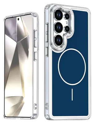 Produktbild von Magnetische Hülle für Samsung Galaxy S25 Ultra, Dünn Klare Stoßfest Handyhülle, Kompatibel mit MagSafe Blau