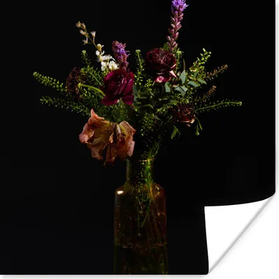 Produktbild von MuchoWow® Poster Blumen - Farben - Stilleben 100x100 cm - Babyzimmer