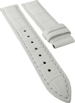 Produktbild von Jaguar Uhrenarmband 17mm  Leder Krokoprägung weiß  J624/1  J624