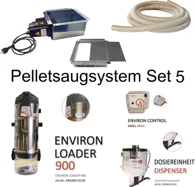Productafbeelding van Environ Pelletsaugsysteem Set 5 - Pelletafzuiging via een motor aangedreven zuigmond