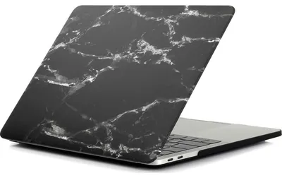 Produktbild von Mobigear Marble Schutzhülle für MacBook Pro 14 Zoll (2021-2026) – Hartschalenhülle – Schwarz – Modell A2442 / A2779 / A2918 / A2992 / A3401 / A3112 / A3434 / A3427 / A3426