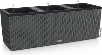 Immagine prodotto di LECHUZA Jardiniere Trio Cottage 30, 100 x 32,5 x 34,5 cm, 42 L, set completo, granito