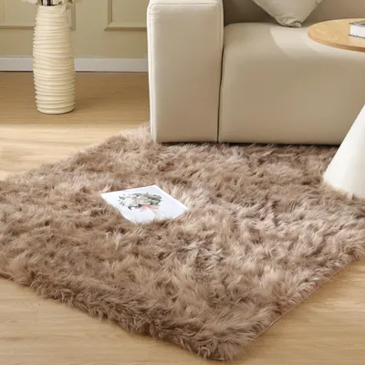 Produktbild von Flauschiger, hochfloriger Teppich, 120 x 180 cm, weicher Teppich für das Schlafzimmer