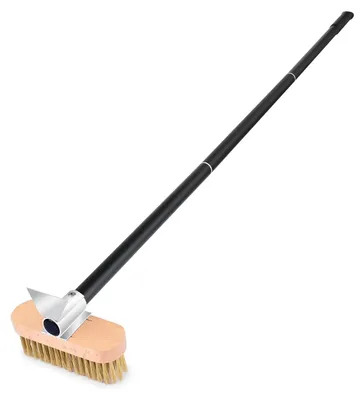 Image de Brosse à pizza avec grattoir, idéale pour le four et le grill