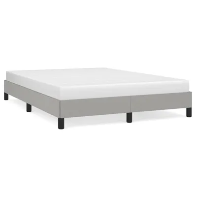 Produktbild von vidaXL Bettgestell ohne Matratze Hellgrau 140x190 cm Stoff