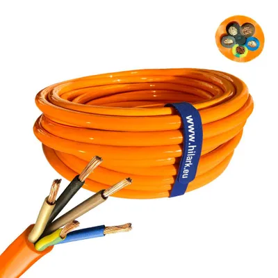 Image de Câble PVC H07BQ-F 5x2,5mm² 10m Orange haute visibilité