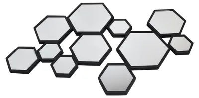 Produktbild von LOFT42 Hexa MultiWandspiegel - Hexagon - schwarz - 120x70cm