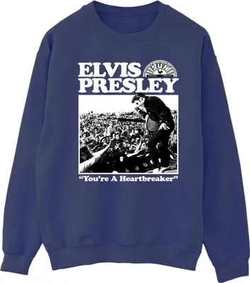 Produktbild von Elvis - "A Heartbreaker" Sweatshirt für Herren BI43654 (M) (Marineblau)
