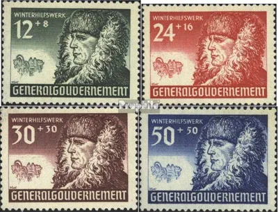 Produktbild von Briefmarken Generalgouvernement 1940 Mi 59-62 (kompl.Ausg.) gestempelt Winterhilfe