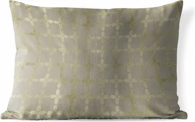 Produktbild von MuchoWow® Outdoor Kissen - Muster - Grau - Gold - 60x40 cm - Wetterfest - Lounge Kissen - Zierkissen - Kissen für Innenräume