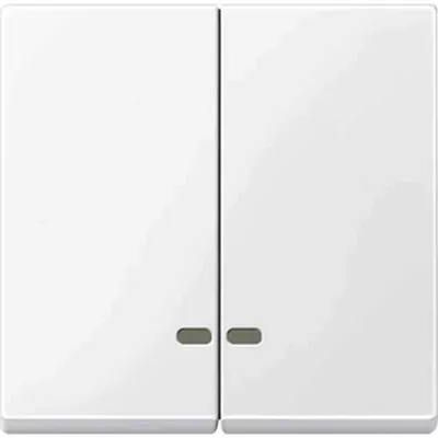 Produktbild von Doppelwippe mit Kontrollfenster, polarweiß glänzend, System M MEG3420-0319