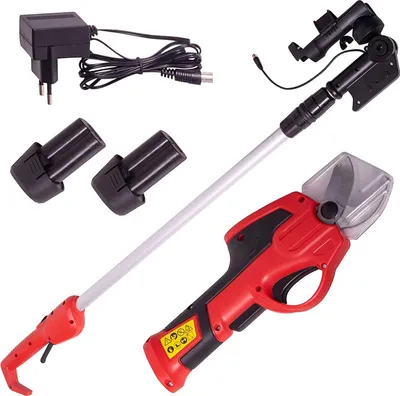 Produktbild von ONVAYA® Elektrische Gartenschere mit Teleskopstiel + Ersatzakku