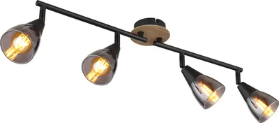Produktbild von Globo Lighting Strahler Metall schwarz matt, 4x E14