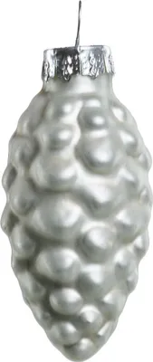 Produktbild von TrendLine Weihnachtskugeln Glas-Tannenzapfen 6 cm weiß 12 Stück