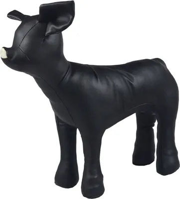 Produktbild von Leder-Hundepuppen, stehende Position, Hundemodelle, Spielzeug, Haustier, Tier, Schaufensterpuppe, Schwarz, S