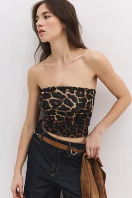 Produktbild von Gemusterter trägerloser Body, Leopard, M
