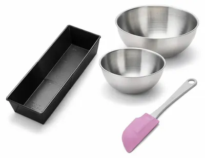 Image de Set de 4 ustensiles de pâtisserie moule à gâteaux bol et spatule Black metallic Black mettallic Zenker  Black mettallic
