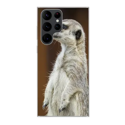 Produktbild von MuchoWow® Handyhülle Schutzhülle Hülle für Samsung Galaxy S22 Ultra Erdmännchen - Tier - Spiel Silikon Softcase Handy Hülle - Abbildung