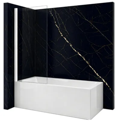 Produktbild von Silla Aston Badewannenaufsatz 90x150 cm Weiß, feststehend, Nano-Beschichtung