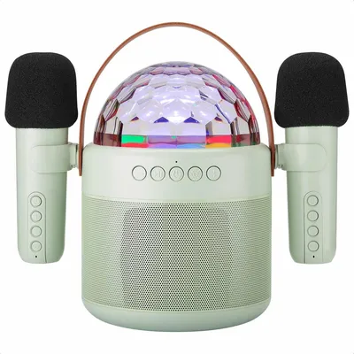 Productafbeelding van imoshion Sing & Shine Karaoke set - Speaker en 2 microfoons - Mintgreen