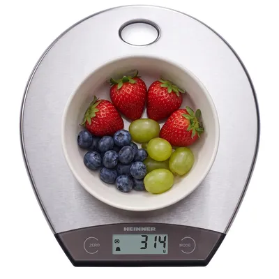 Produktbild von Heinner HKS-5RSS, Elektronische Küchenwaage, 5 kg, 1 g, Schwarz, Edelstahl, Edelstahl, Edelstahl