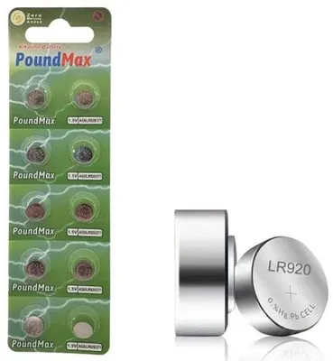 Obrázek produktu pro 10 kusů alkalických knoflíkových baterií AG6, 370, 371, LR921, LR69, SR920SW, LR920, 1,5V