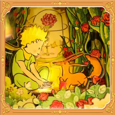 Obrázek produktu pro Chlapec ze zvězd a liška DIY Book Nook miniaturní domek 3D puzzle s LED osvětlením