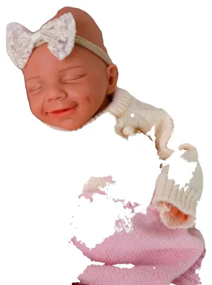Immagine prodotto di Bambola "rinata", texture della pelle realistica, lineamenti realizzati a mano, giallo