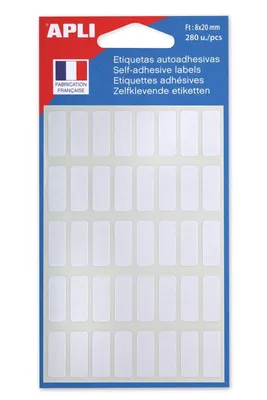 Produktbild von APLI Vielzweck Etiketten 8 x 20 mm weiß 280 Etiketten