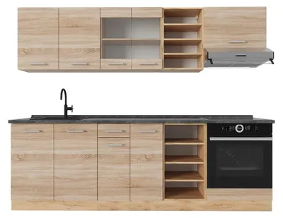 Obrázok produktu pre Kuchynský kút Vicco R-Line Dub Sonoma/Goldkraft 240 cm , AP Antracit, Model 54053