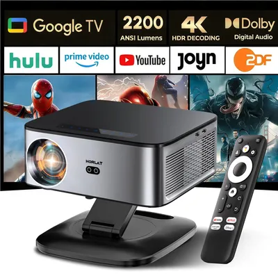 Produktbild von Heimkino Beamer - LED Projektor - Helligkeit 2200 ANSI Lumen - Full HD 1080p - Autofokus & Auto‑Keystone - Bildgröße 127–762 cm