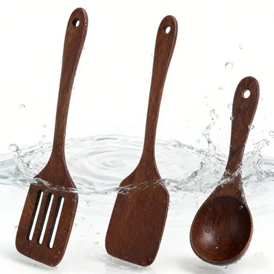 Productafbeelding van Set van 3 houten spatels voor koken