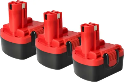 Produktbild von vhbw 3x Akku Ersatz für Bosch 2 607 335 276, 2 607 335 275, 2 607 335 264, 2 607 335 263, 1617S0004W für Werkzeug (3000 mAh, NiMH, 14,4 V)