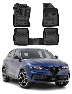 Image de OMAC Tapis de sol pour Alfa Romeo Tonale 2022-2026 en caoutchouc Noir 3Pcs, productTiles.product.images.aiGenerated