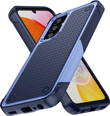 Produktbild von Hülle Für Samsung Galaxy A15 5G/4G Militärqualität Stoßfest Hybrid 2 in 1 Hart PC Weich TPU Handyhülle Lila Blau