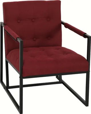 Image de SVITA Jones fauteuil rembourré fauteuil de salon fauteuil individuel fauteuil de relaxation fauteuil de télévision rouge
