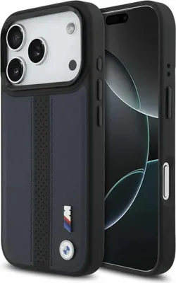 Zdjęcie produktu dla Etui BMW M Perforated Stripe MagSafe do iPhone 17 Pro granatowy
