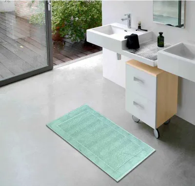 Immagine prodotto di tappeto da bagno etérea - Tappeto da bagno in 100% cotone Egelsbach turchese, 60x100 cm
