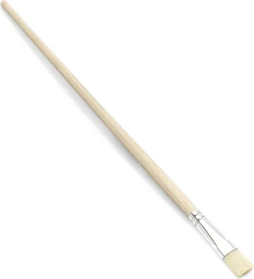 Produktbild von Hochwertiger Gussowpinsel Chinaborste Gr. 2 – Präzisions Malpinsel für Detailarbeiten in Braun/Silber, 1 Stück