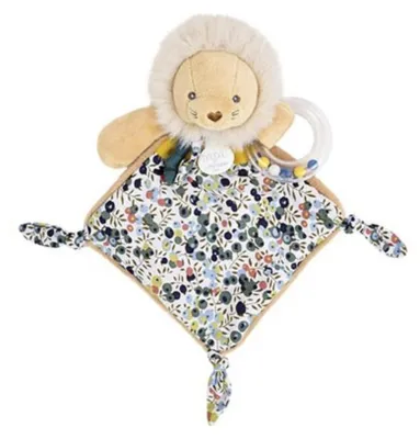 Image de Doudou et Compagnie Doudou hochet a billes Lion - Boh'aime - D&C