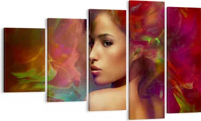 Produktbild von Bild auf Leinwand - Leinwandbild - frau gesicht - 100x60cm - Wand Bild - Wanddeko - Wandbilder - Leinwanddruck - Bilder - Kunstdruck - Wanddekoration - Leinwand bilder - Wandkunst - EG100x60-3735