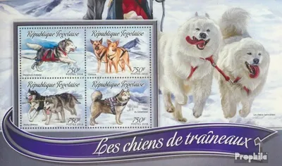 Produktbild von Briefmarken Togo 2016 Mi 7479-7482 Kleinbogen (kompl. Ausgabe) postfrisch Schlittenhunde