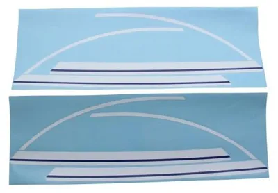 Immagine prodotto di Set adesivi serbatoio bianco per Suzuki K50 L 1974